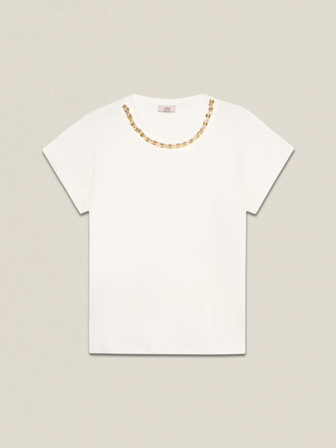 T-shirt con ricamo gioiello image number 3