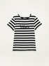 Camiseta de rayas con bordado de lentejuelas image number 4