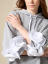 sweatshirt with poplin rose detail image number 2