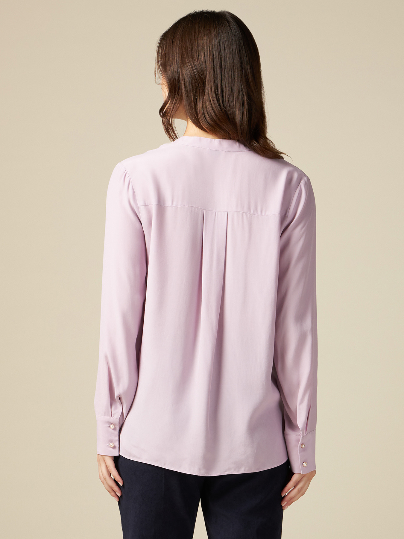 Blusa de viscosa con botones joya image number 1