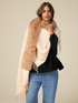 Poncho with furry trim image number 0