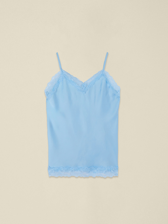 Top lingerie in raso e pizzo