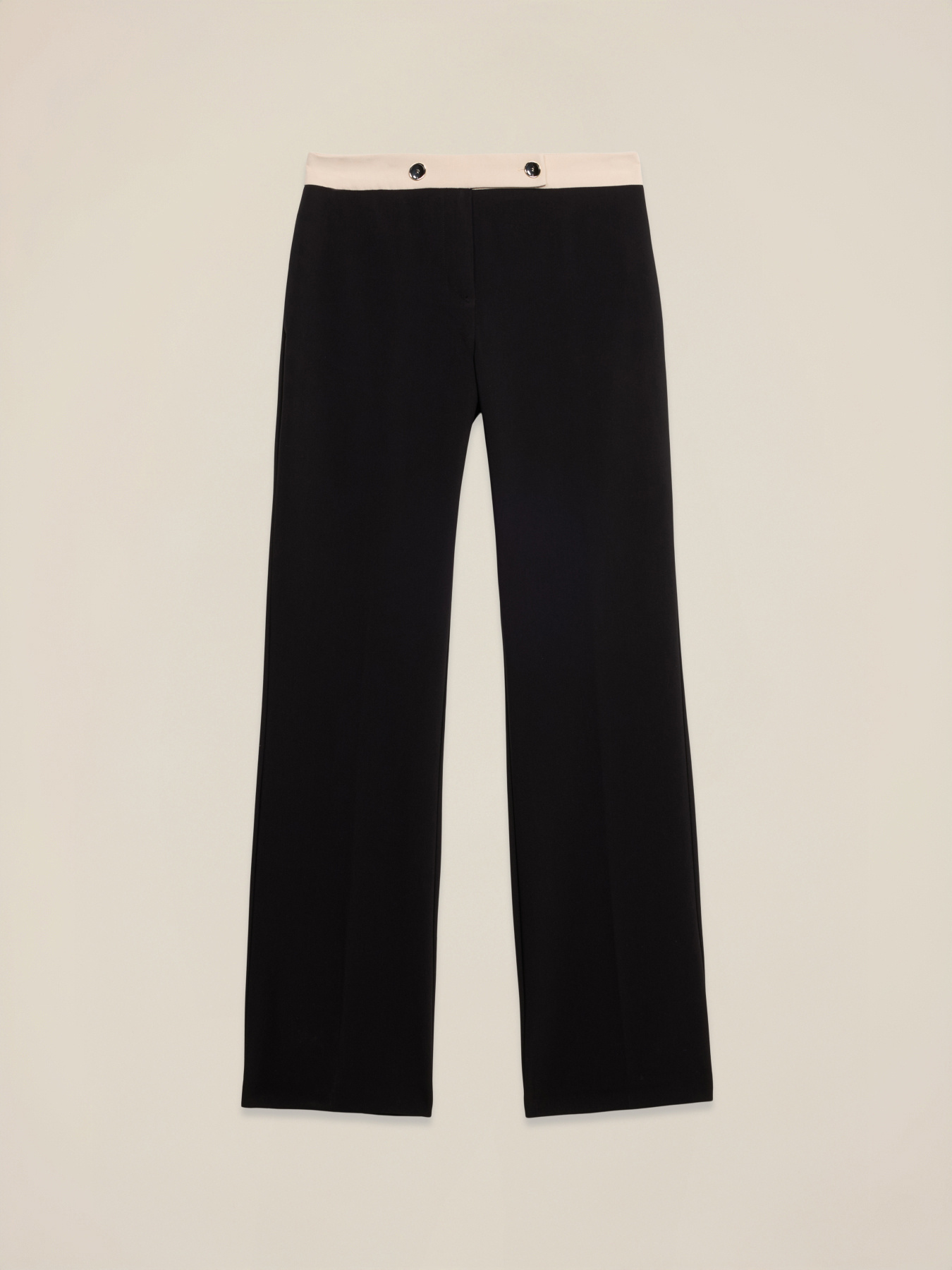 Palazzo pants with contrasting detail image number 3
