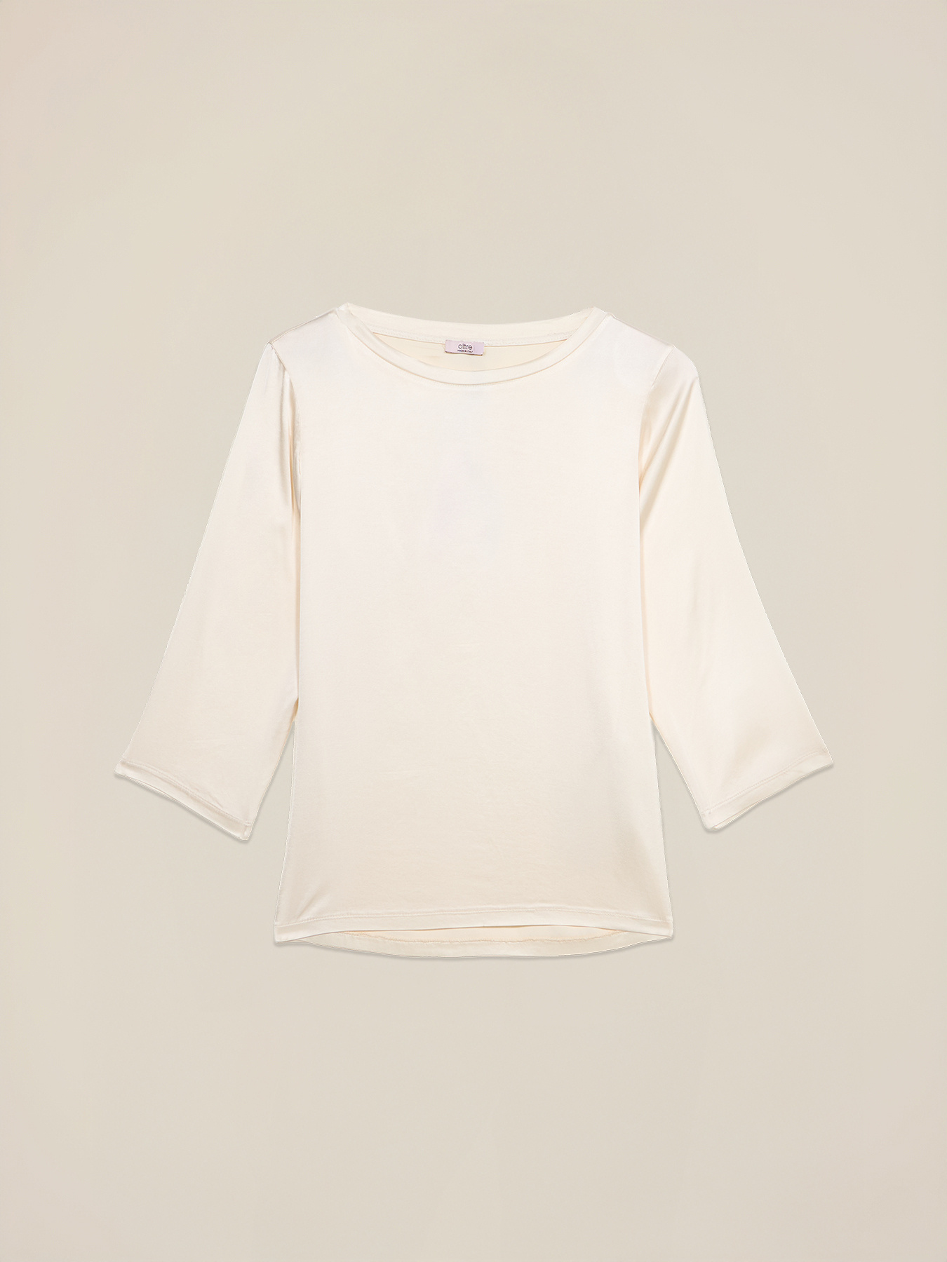 Stretch viscose satin blouse image number 0