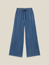 Pantalones palazzo de tencel efecto denim image number 4