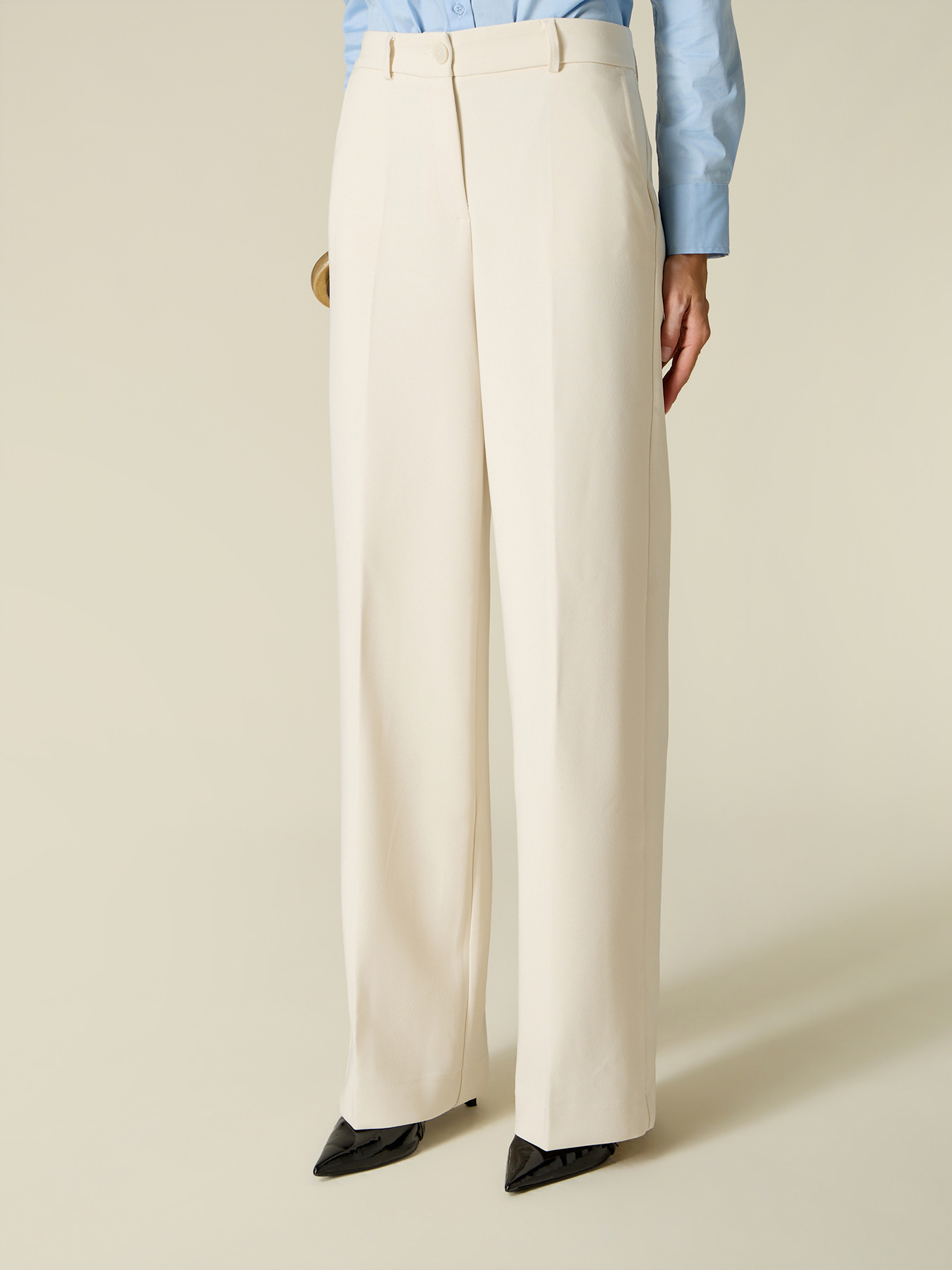 Palazzohose mit hoher Taille image number 3