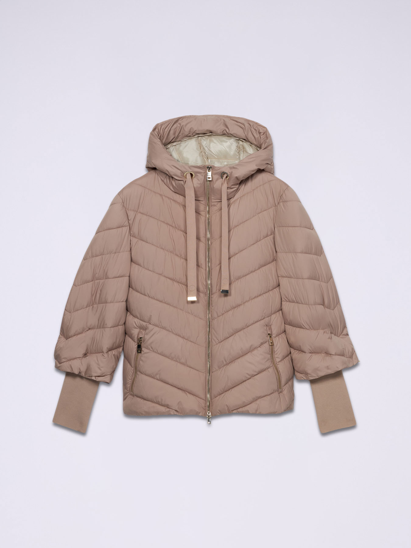 Piumino lightweight con cappuccio e polsini image number 3