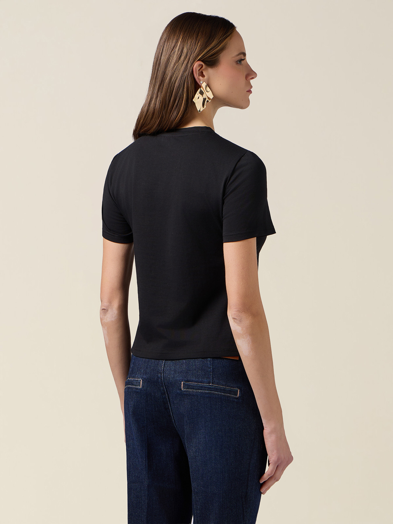 T-shirt with print and appliqu&eacute;s image number 1