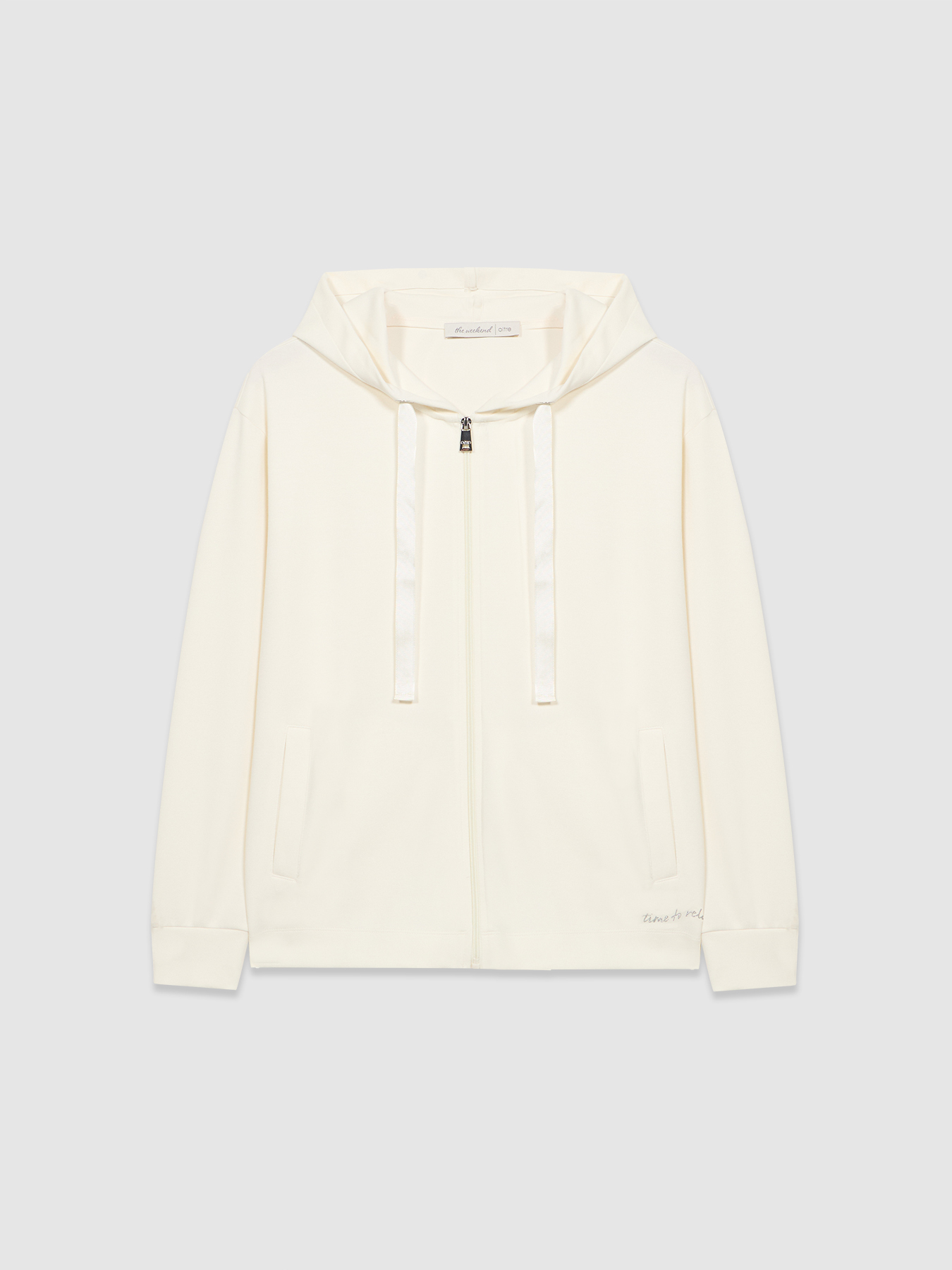 Silky touch hooded and zipped sweatshirt image number 4