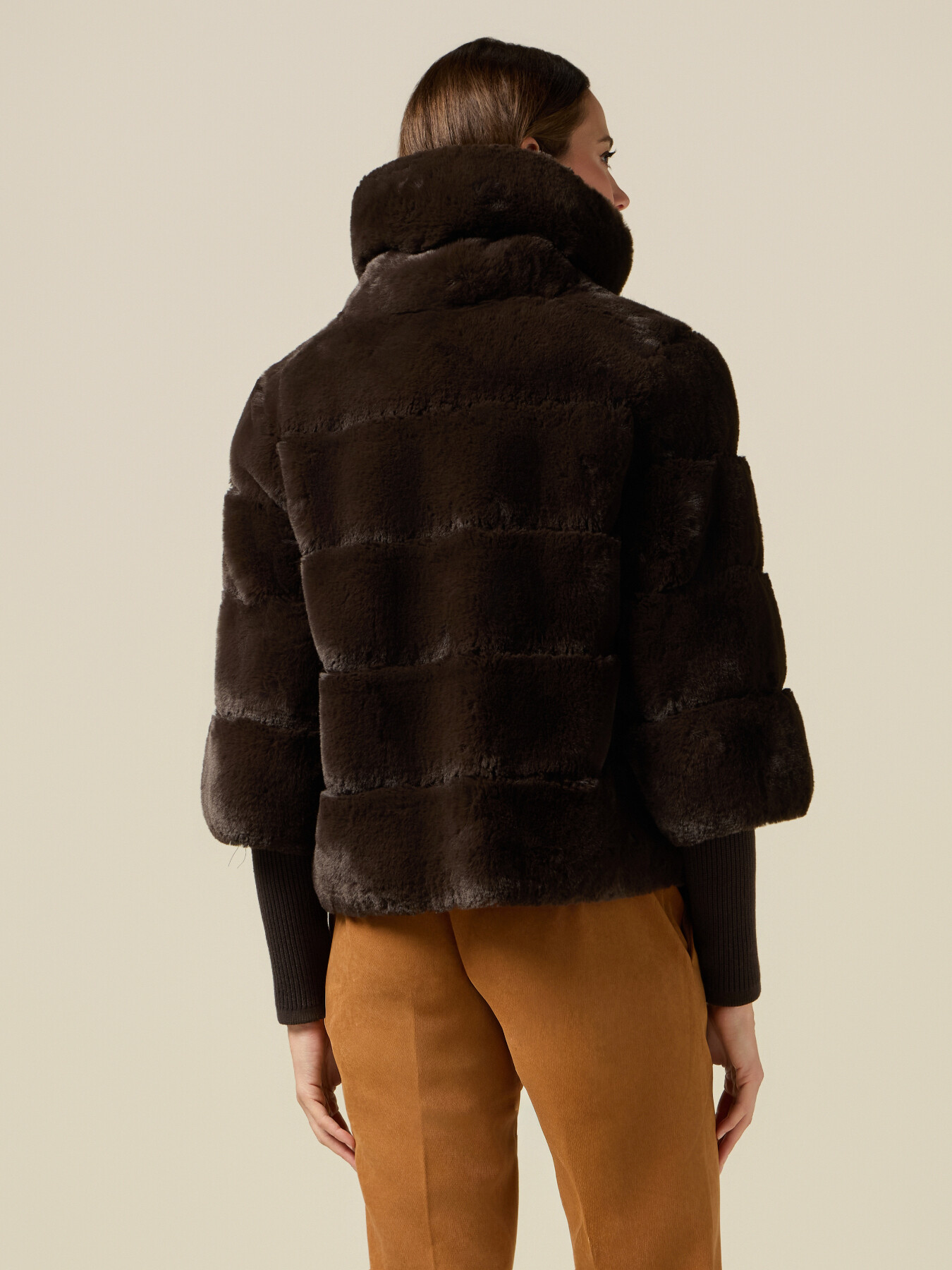 Fuzzy fabric jacket image number 1
