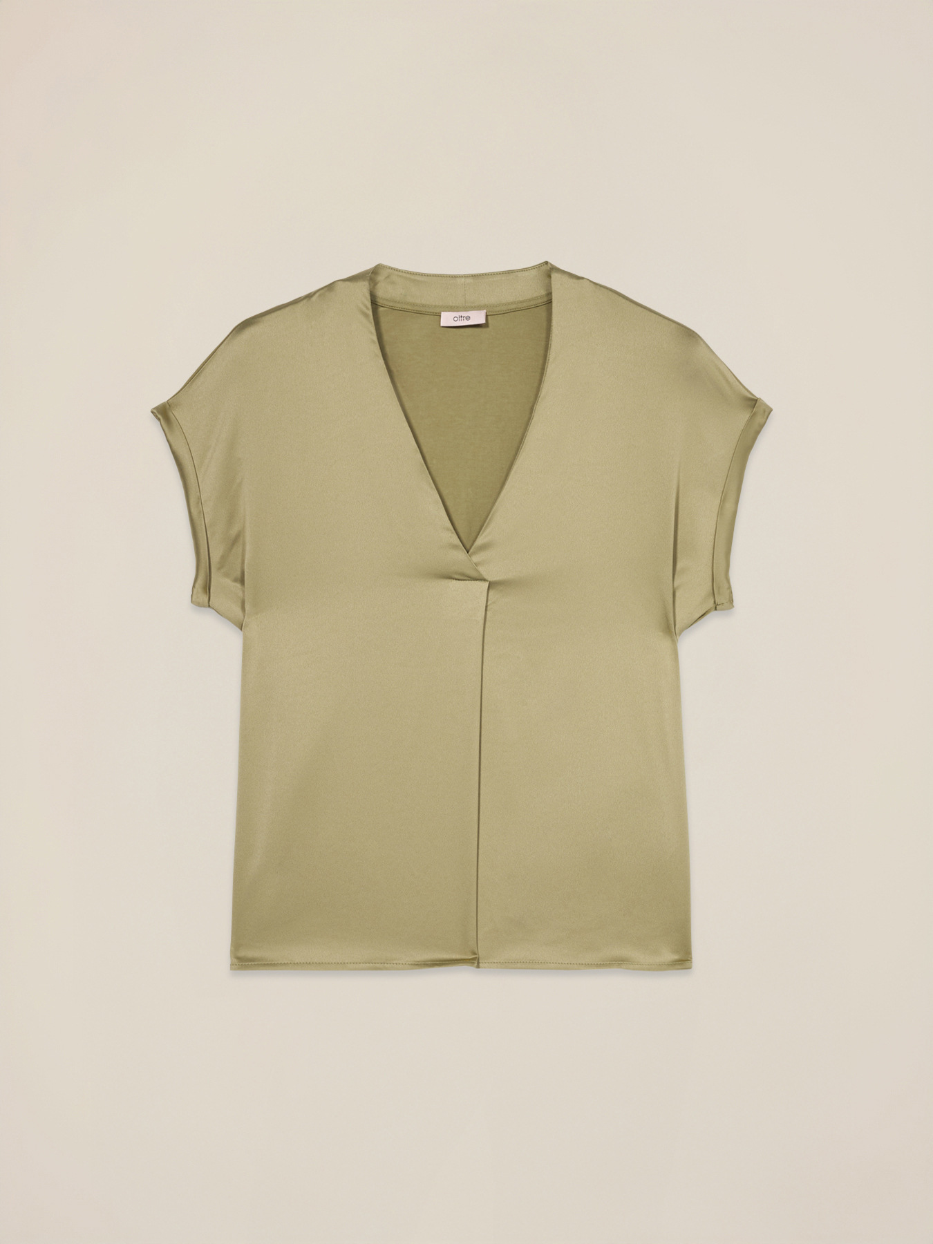 Tricou bimateric cu decolteu &icirc;n V image number 4