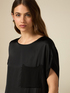 Satin blouse with breast pocket image number 2