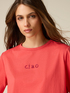 Boxy cotton t-shirt with jewel embroidery image number 2