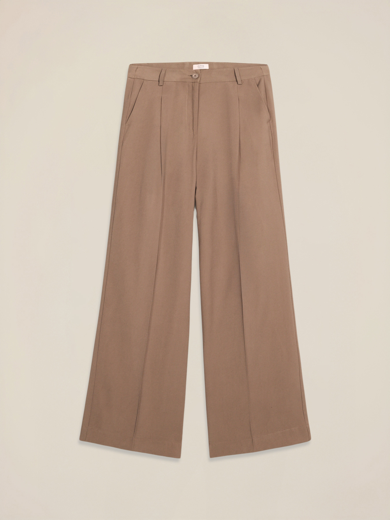 Pantaloni palazzo din țesătură amestec de viscoză image number 4