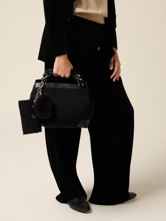 Borsa bauletto in tweed