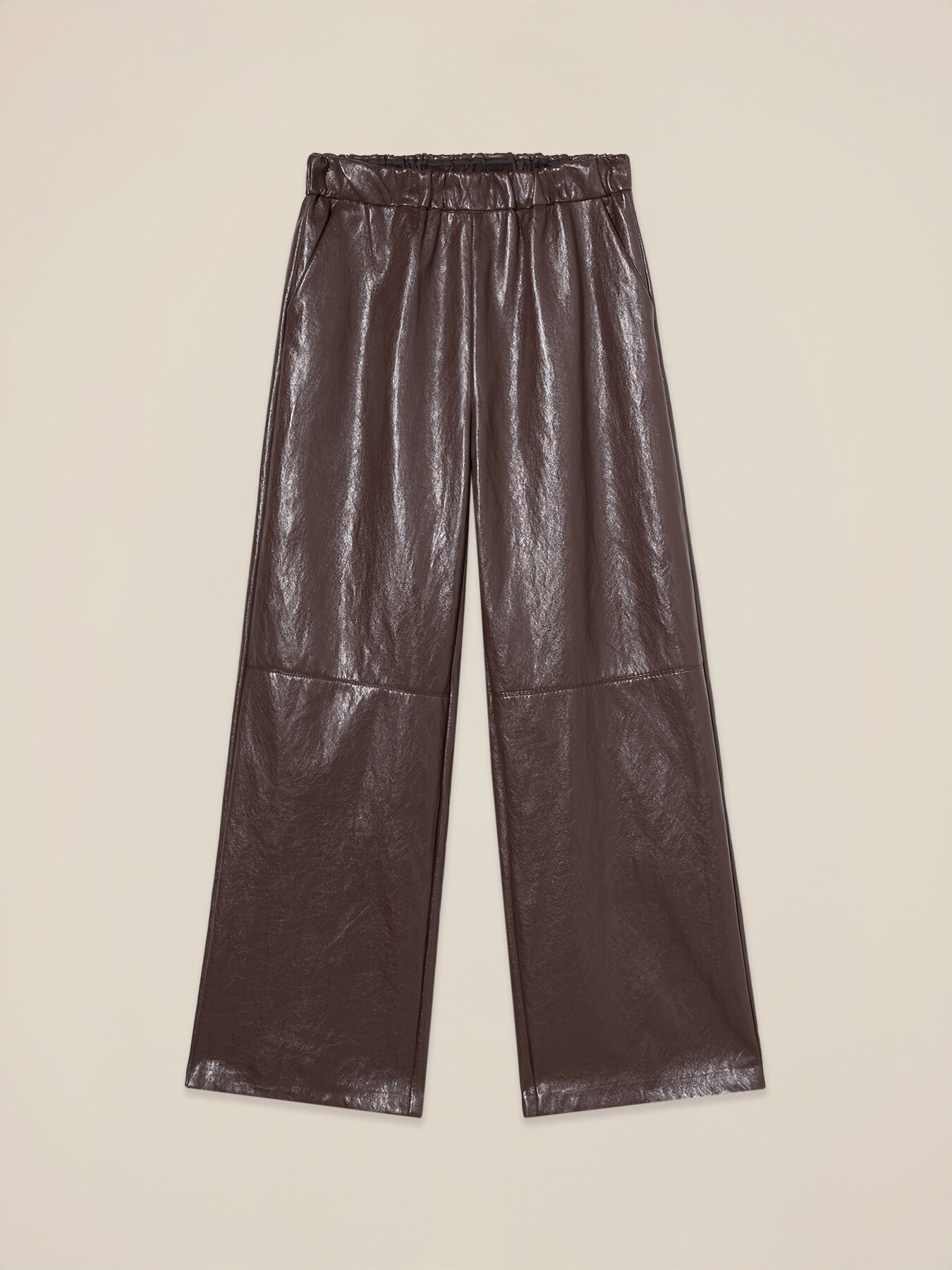 Palazzohose aus beschichtetem Stoff image number 0