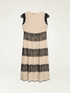 Dress with contrasting colour lace image number 4