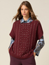 Maglia misto cashmere maniche corte con castoni image number 0