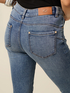 Blugi skinny cu aspect uzat image number 2