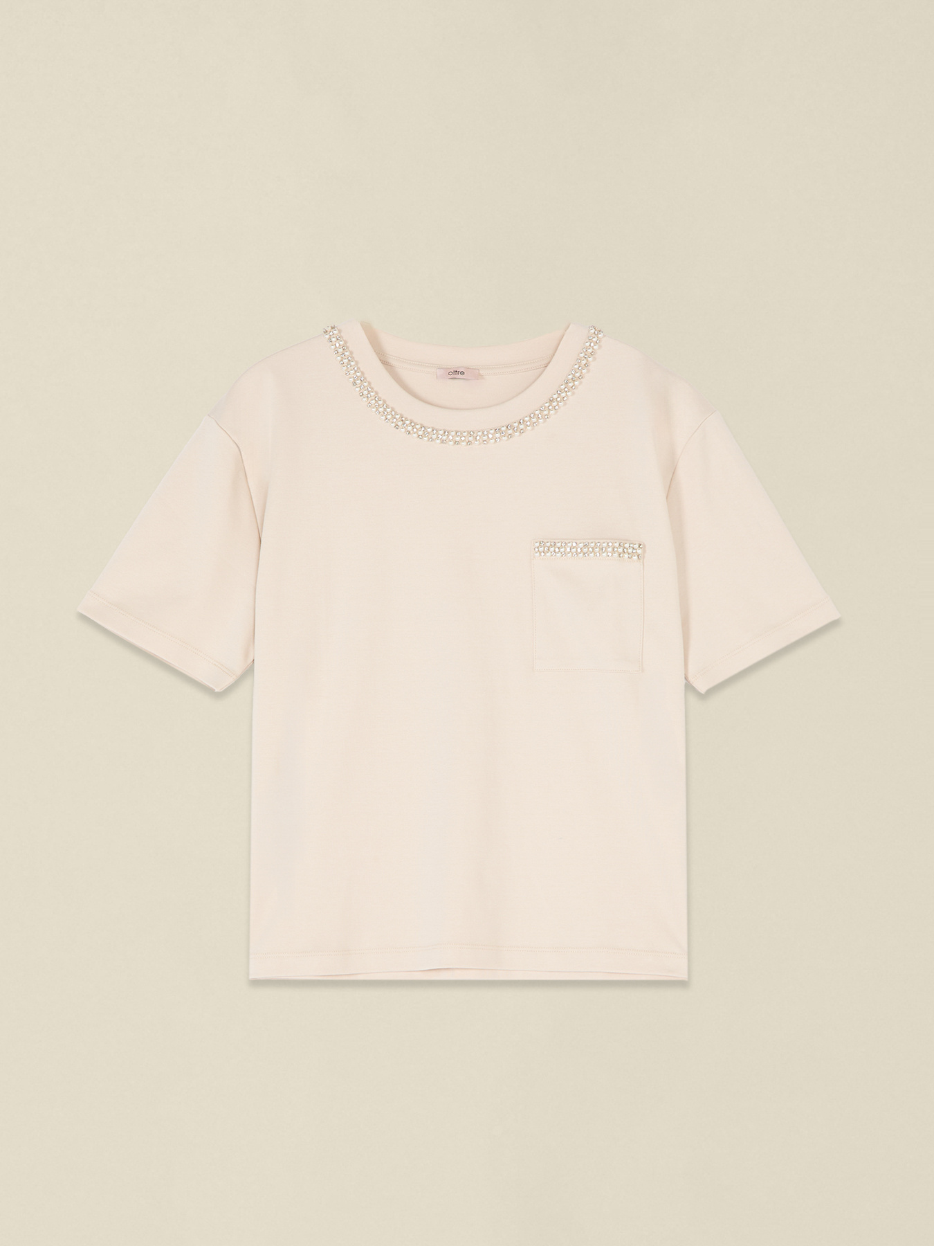 Cotton t-shirt with crystals image number 3