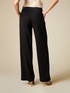 Pantalon large avec profils en satin image number 1