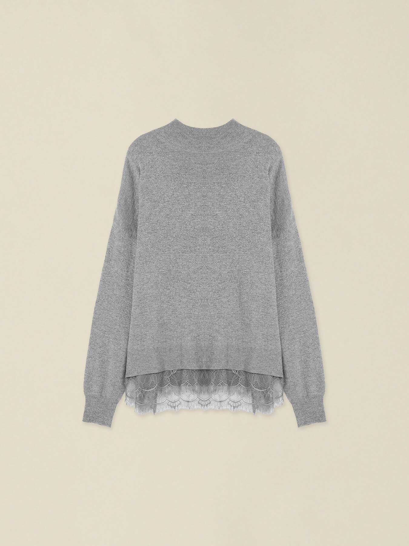 Dolcevita lurex misto lana con pizzo image number 3