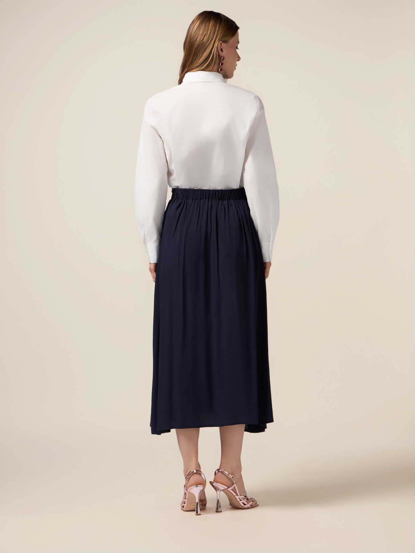 Gonna linea ad A in viscosa image number 2