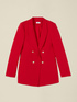 Blazer cu două r&acirc;nduri de nasturi din țesătură tehnică image number 3
