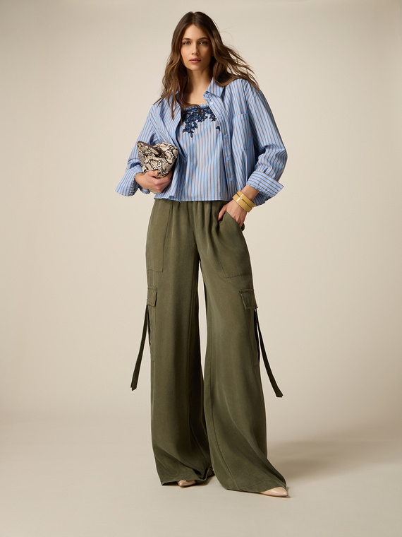 Pantalon cargo en tencel