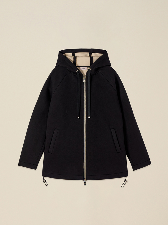 Hooded zip-up jacket