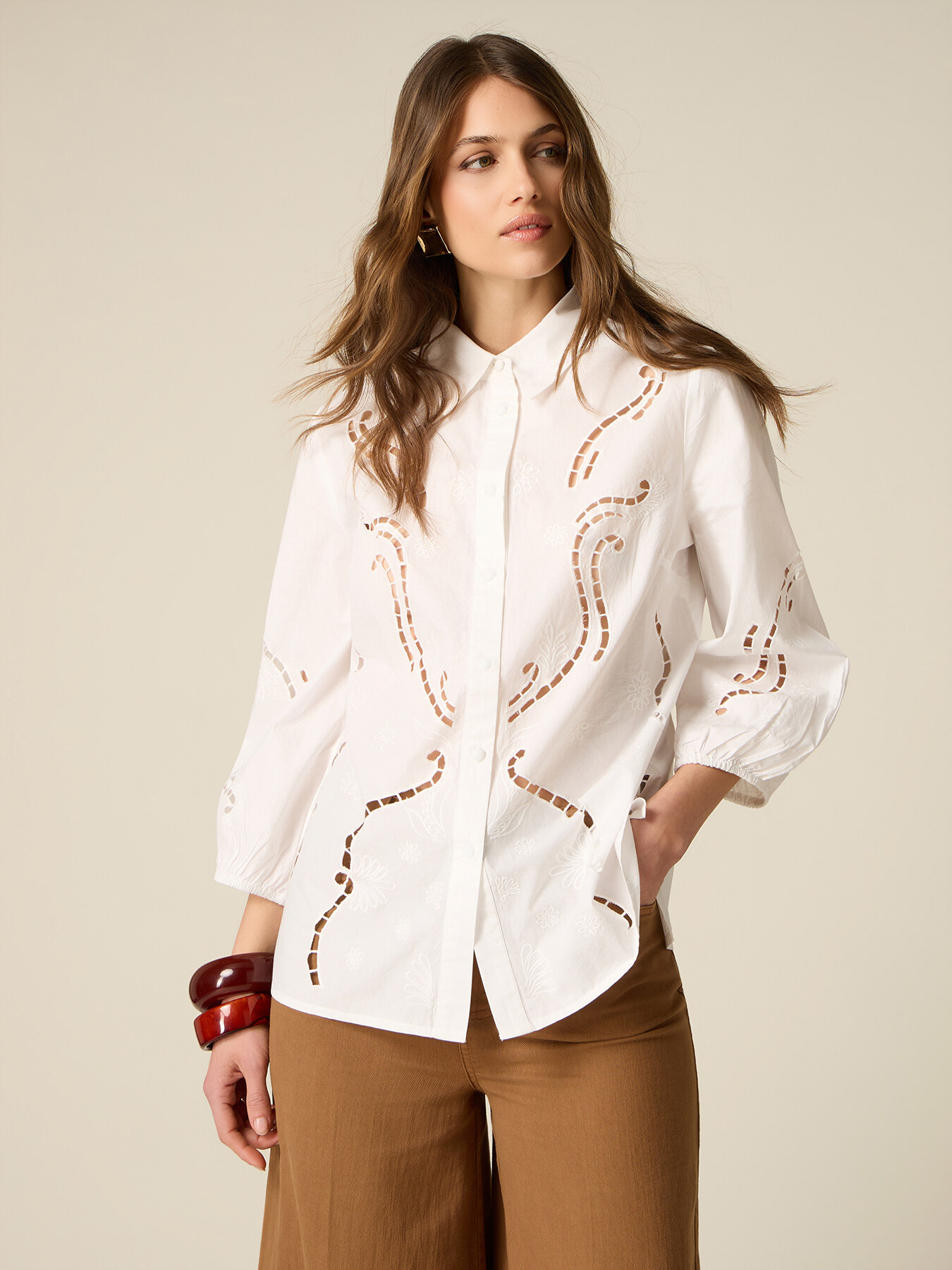 Camicia in sangallo image number 0