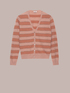Cardigan a righe misto cashmere image number 3