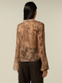 Patterned shirt in crepon image number 1