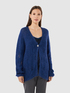 Cardigan en mohair m&eacute;lang&eacute; avec bouton bijou image number 0