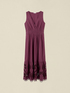 Vestito lungo in cotone con dettagli traforati image number 3