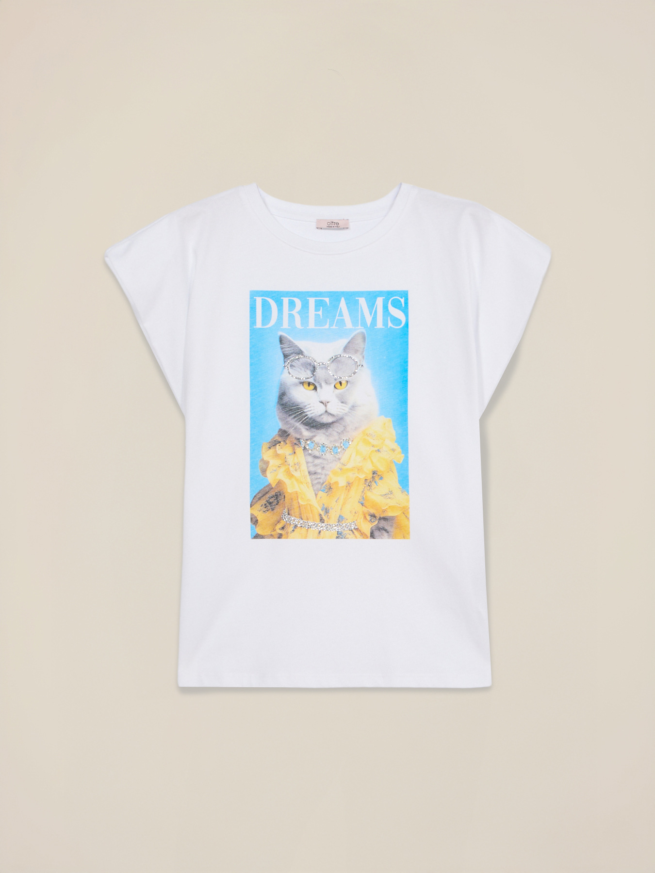 T-shirt with print and appliqu&eacute;s image number 3