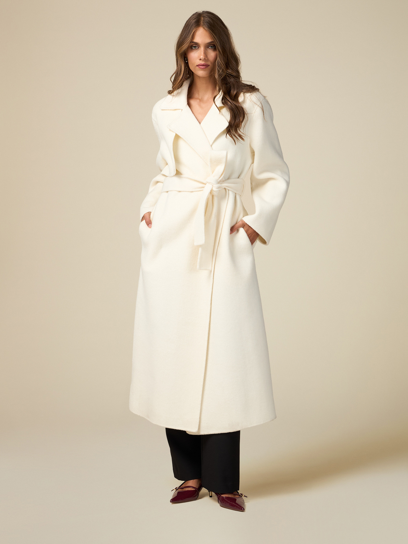 Long wool blend coat image number 1