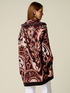 Long mixed wool cardigan with fringes and crystals image number 1