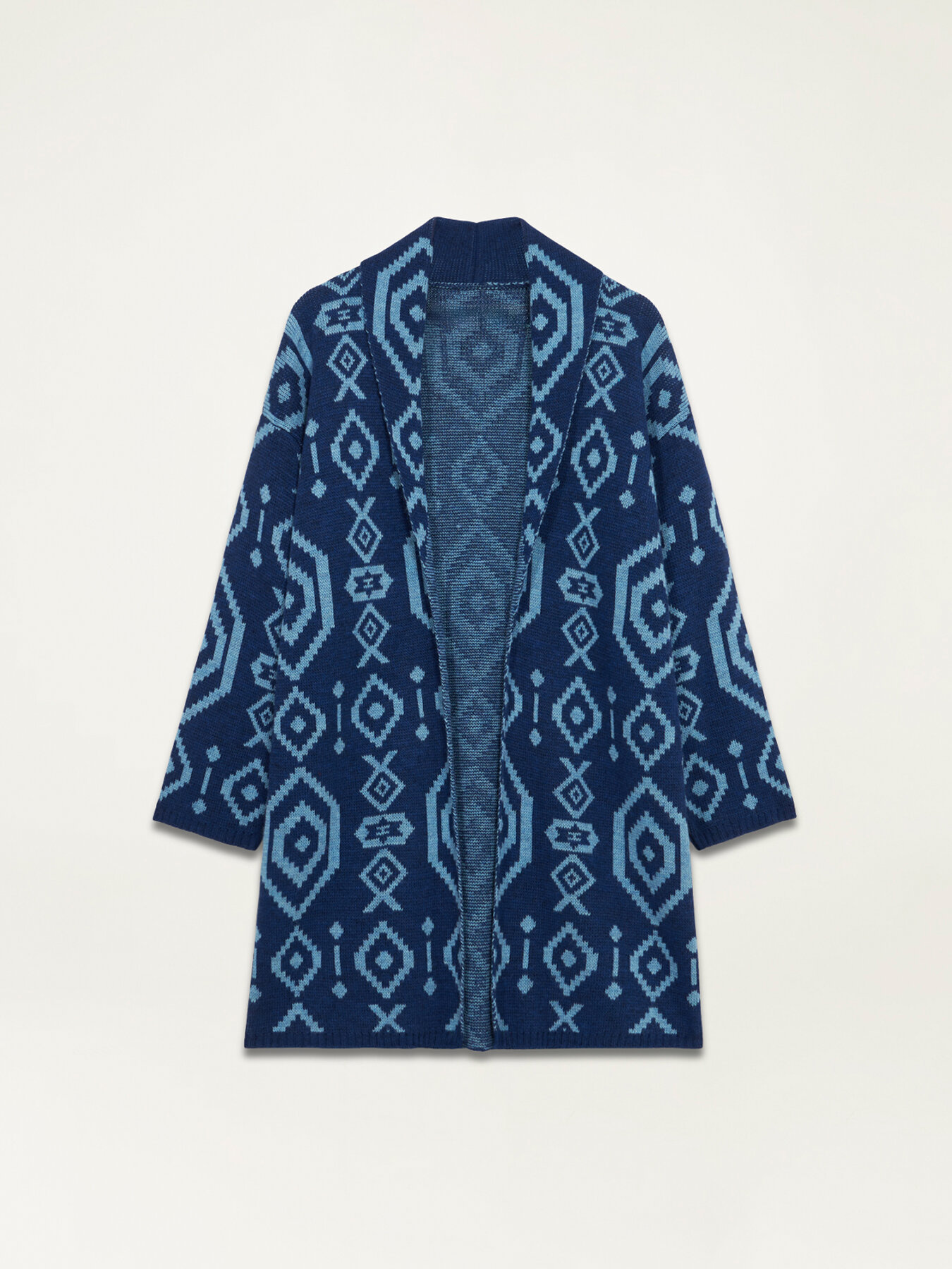 Cardigan over misto lana jacquard image number 4