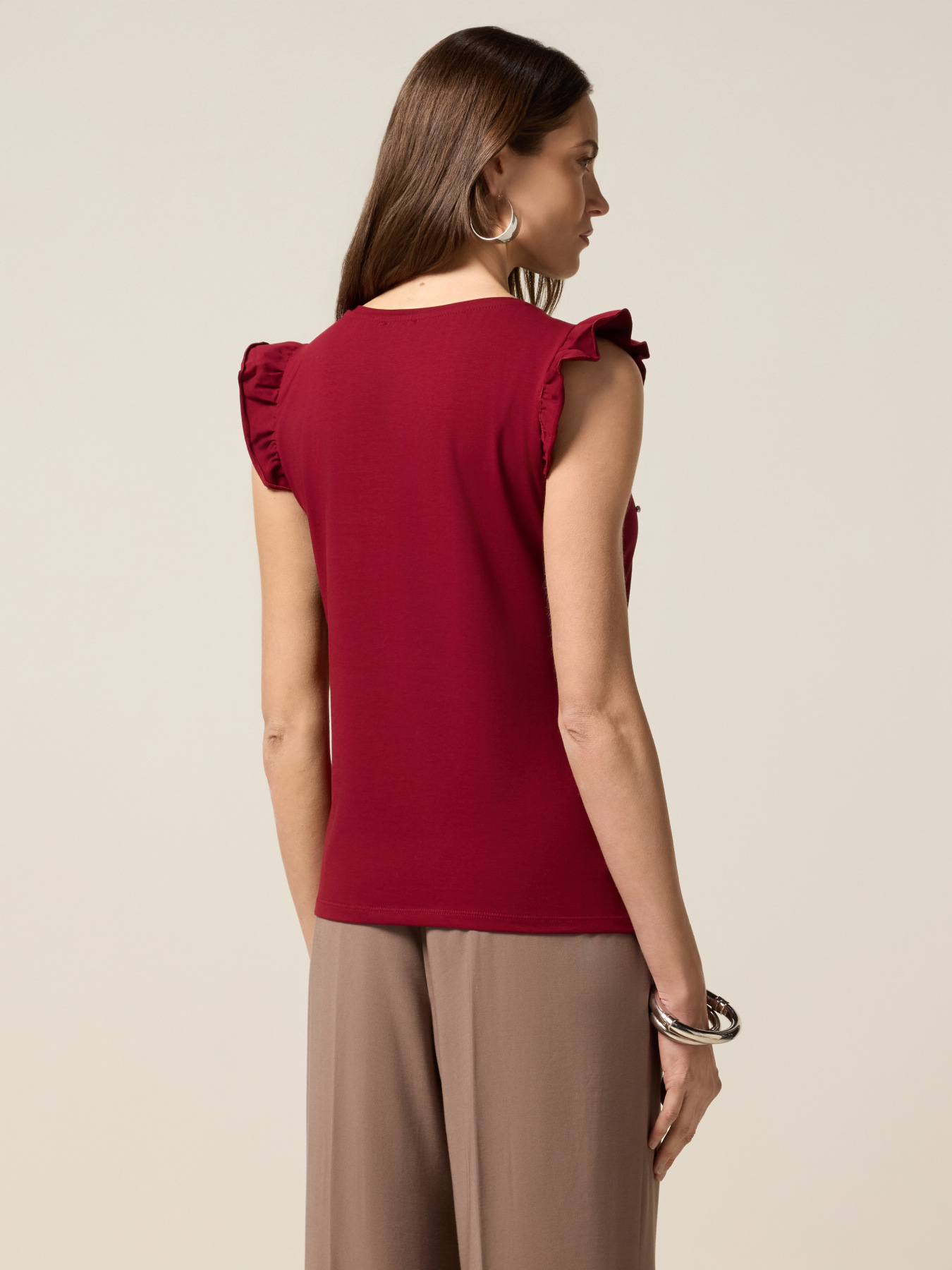 Haut en jersey avec goussets image number 1