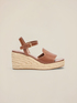 Sandali platform con zeppa in corda image number 2