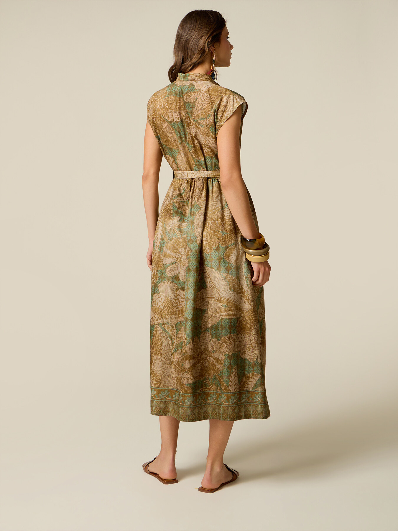 Hemdblusenkleid aus Musselin mit Muster image number 1