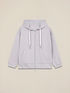 Cotton blend hoodie with zip image number 3
