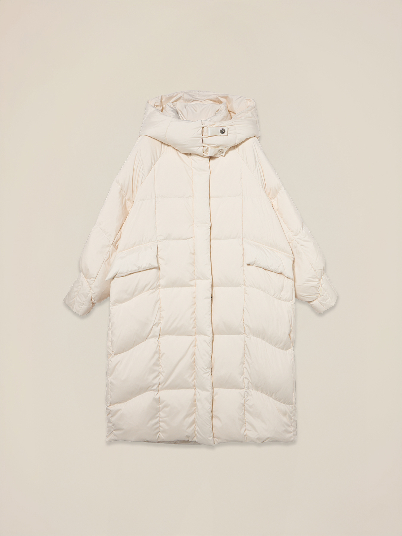 Long down jacket in real down image number 3