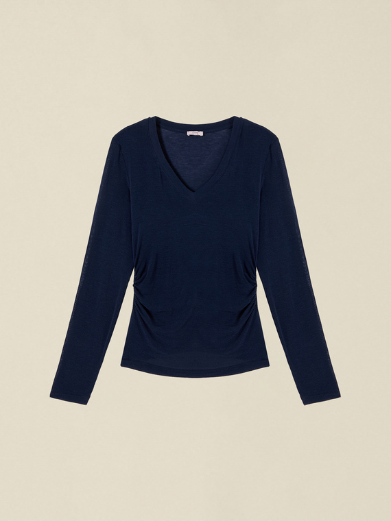V-neck cashmere blend T-shirt