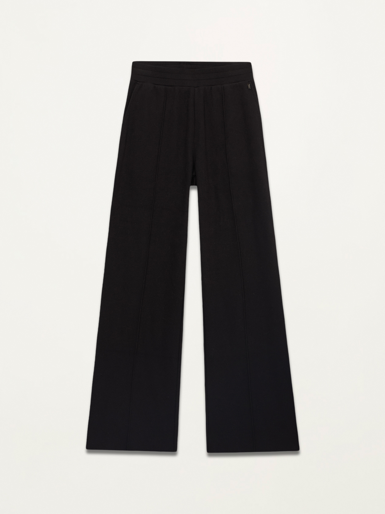 Pantaloni wide leg effetto tricot image number 4