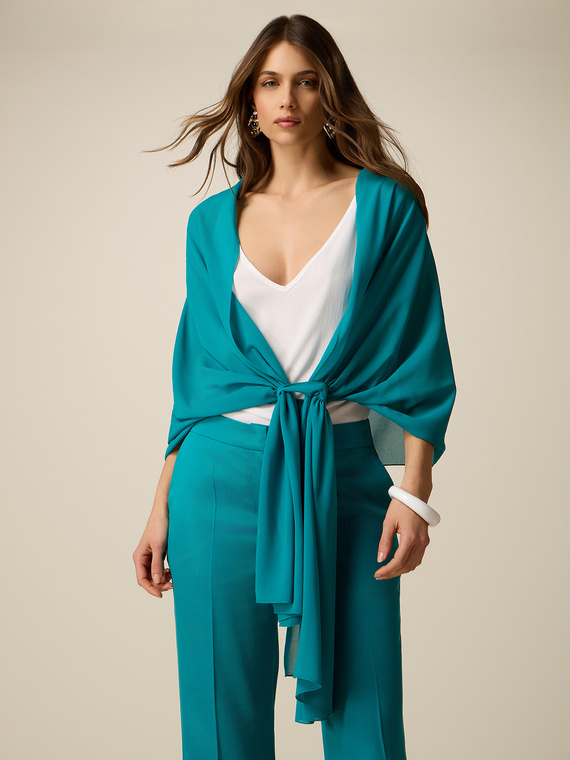 Stola aus Georgette mit Schlaufe