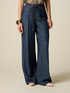 Pantaloni palazzo cu efect denim image number 3