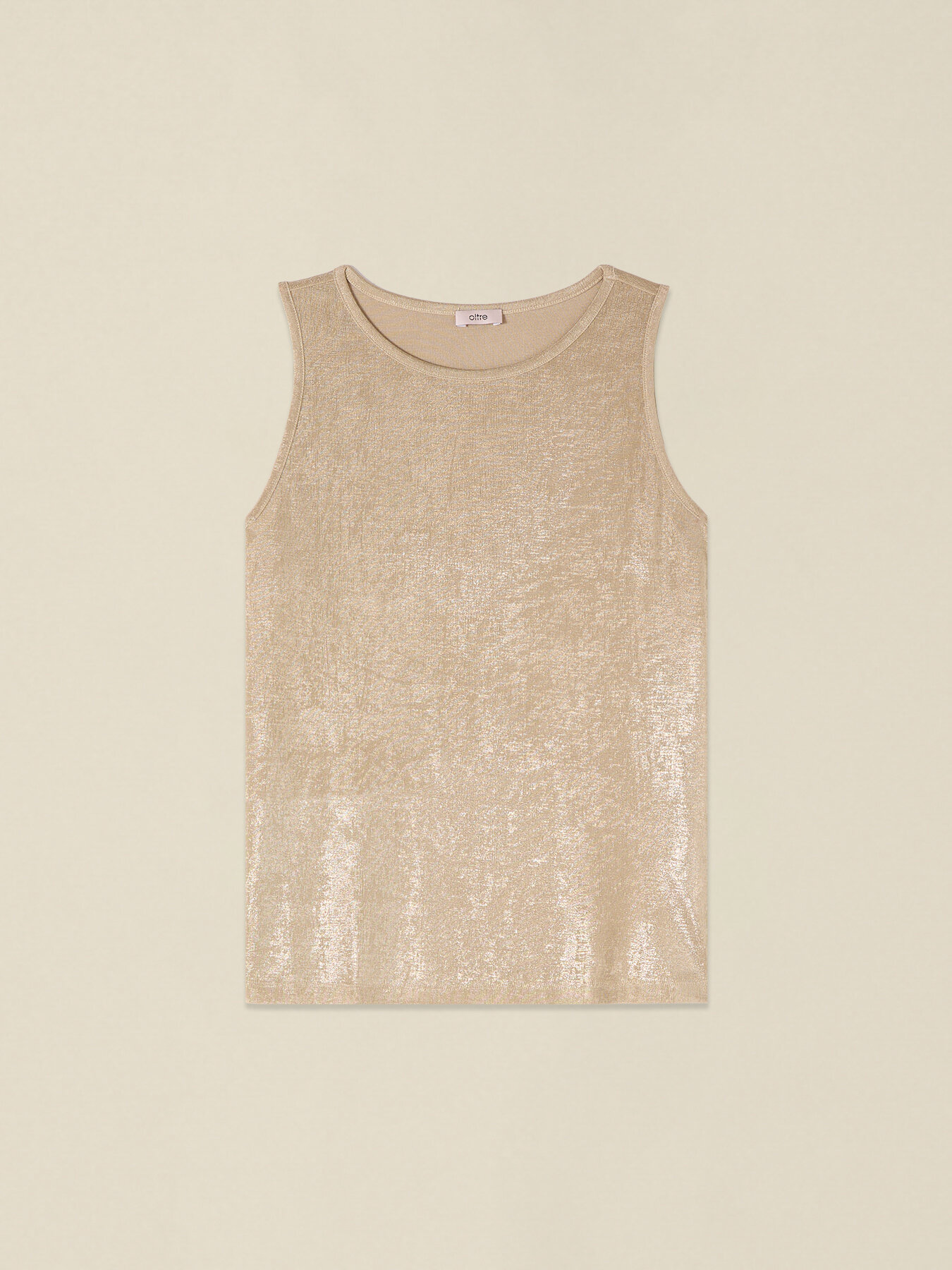 Metallic effect jersey top image number 3