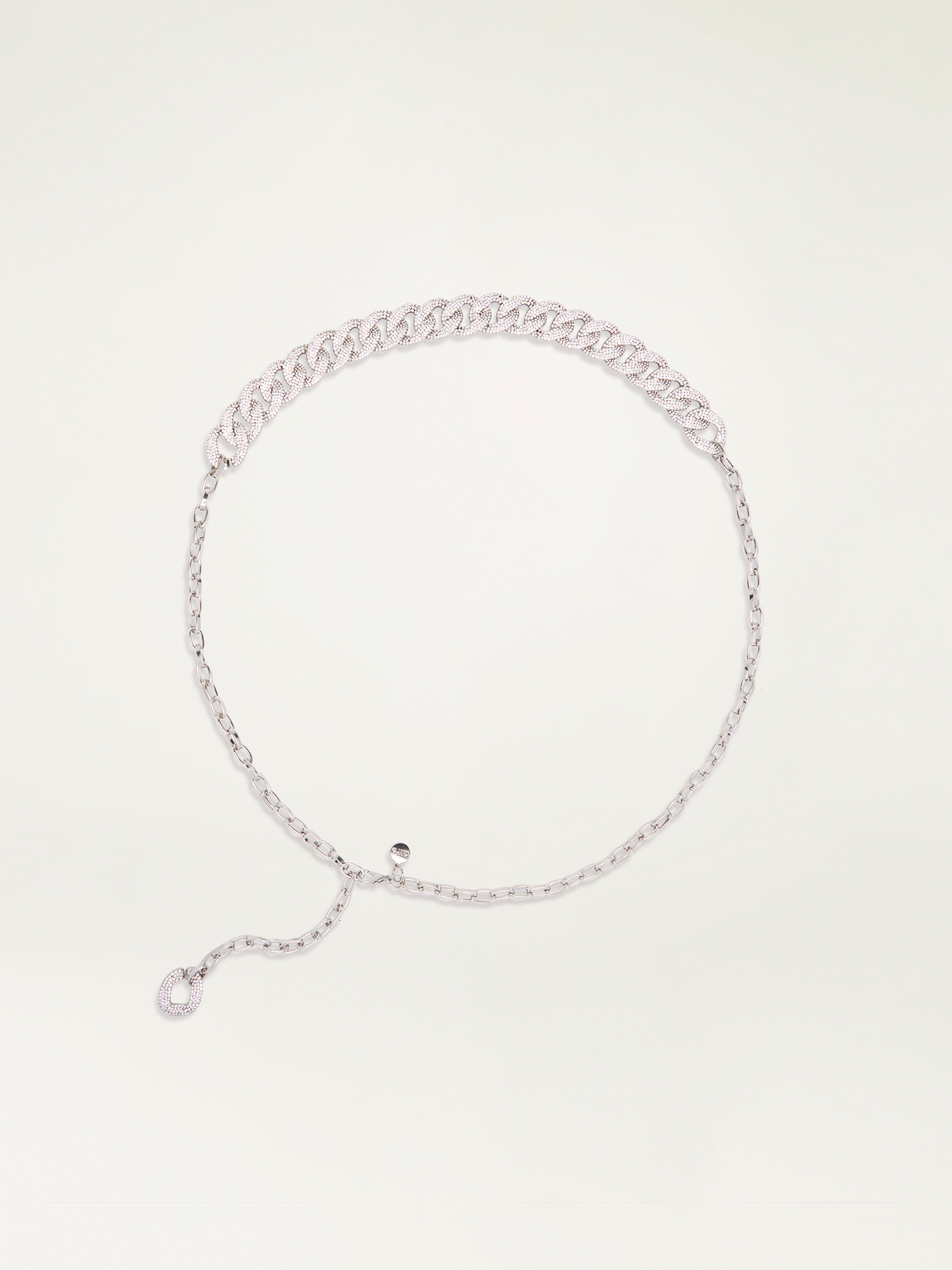 Geflochtener Metallg&uuml;rtel mit Strasssteinen image number 1